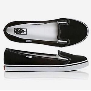 Y2K Vans Slip On KVD Canvas Black White Skater Show Women’s 7